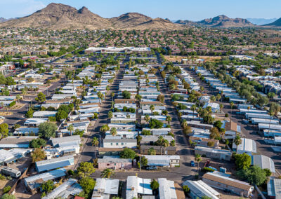Aerial view of Moon Valley Mobile Home Community