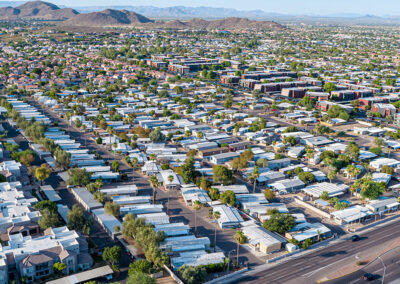 Aerial view of Moon Valley Mobile Home Community