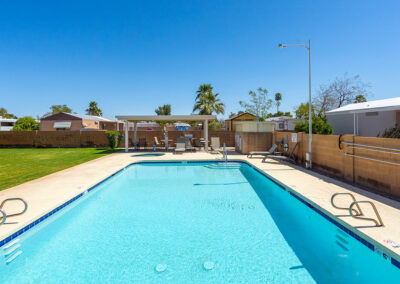 Pool area at McCoys Manufactured Home Community