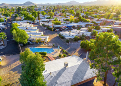 View of the Five Star Mobile Home Park in Tucson AZ