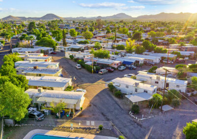 View of the Five Star Mobile Home Park in Tucson AZ